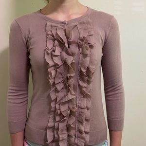 ANN TAYLOR LOFT PETITE RUFFLE SWEATER